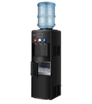 COSTWAY 2-in-1 Water Dispenser with Built-in Ice Maker